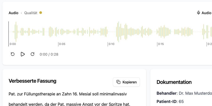 Dentero KI-Dokumentation — Screenshot